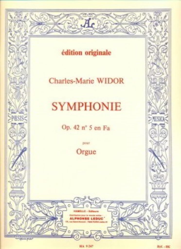 Symphone op 42 no 5 en FA pour orgue